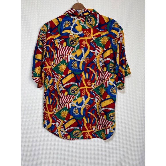 Vintage Pendleton TALL Womens 12 Large Captain Nautical Flag Button Up Shirt i - Picture 8 of 9